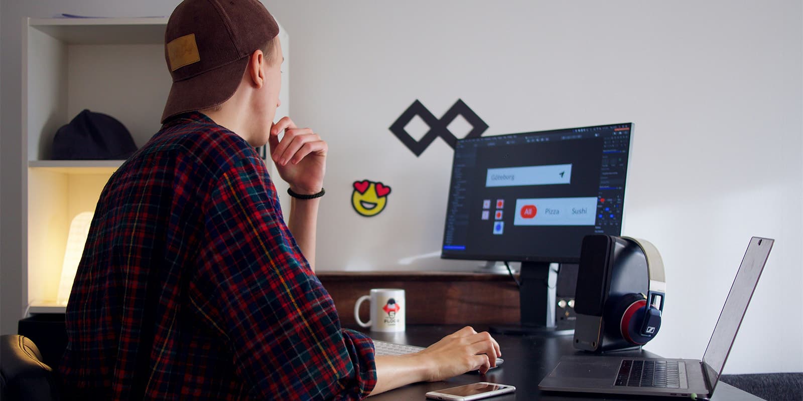 Designers working on creative digital projects